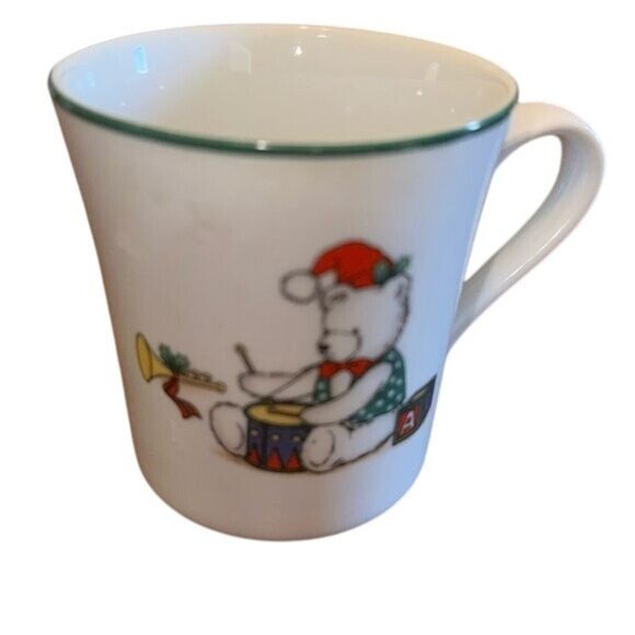 Holiday Teddy Bear Mug By Mikasa Memories - Picture 1 of 6